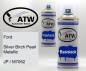 Preview: Ford, Silver Birch Pearl Metallic, JP / M7052: 400ml Sprühdose + 400ml Klarlack - Set, von ATW Autoteile West.